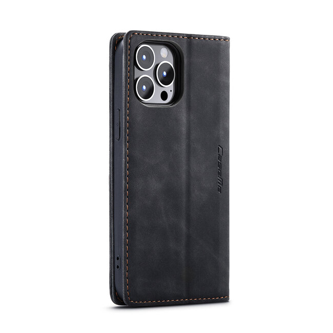 Hoesje geschikt voor Apple iPhone 14 Pro Max - Wallet Book Case - Magneetsluiting - Zwart