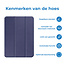 Case2go - Tablet hoes geschikt voor Lenovo Tab M10 (3e generatie) (TB328FU, TB328XU) - 10.1 inch - Tri-Fold Book Case met Auto/Wake functie - Donker Blauw