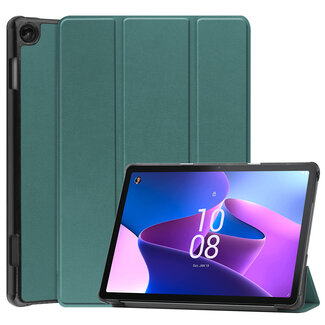 Case2go Case2go - Tablet hoes geschikt voor Lenovo Tab M10 (3e generatie) (TB328FU, TB328XU) - 10.1 inch - Tri-Fold Book Case met Auto/Wake functie - Donker Groen