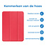 Case2go - Tablet hoes geschikt voor Lenovo Tab M10 (3e generatie) (TB328FU, TB328XU) - 10.1 inch - Tri-Fold Book Case met Auto/Wake functie - Rood