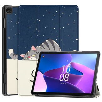 Case2go Case2go - Tablet hoes geschikt voor Lenovo Tab M10 (3e generatie) (TB328FU, TB328XU) - 10.1 inch - Tri-Fold Book Case met Auto/Wake functie - Good night