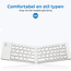 Case2go - Universeel Inklapbaar Bluetooth Toetsenbord - QWERTY - Mini-Keyboard voor IOS, Android en Windows - Oplaadbaar met Standaard - Grijs