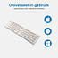 Case2go - Universeel Inklapbaar Bluetooth Toetsenbord - QWERTY - Mini-Keyboard voor IOS, Android en Windows - Oplaadbaar met Standaard - Grijs