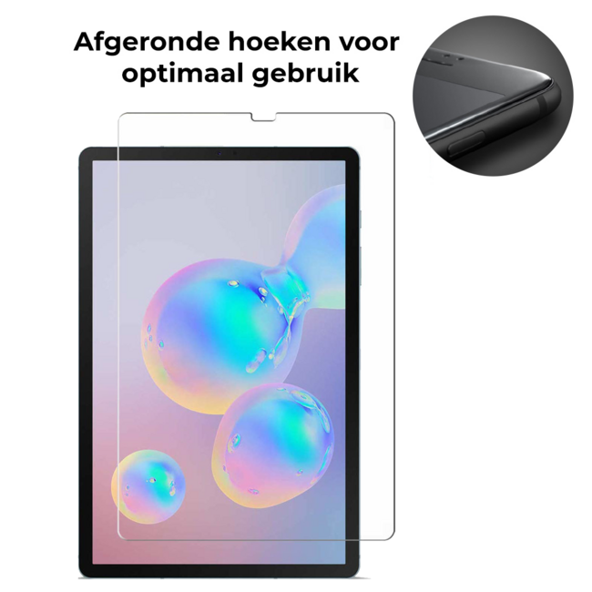 Tablet screenprotector geschikt voor Samsung Galaxy Tab S8 Plus - Case-friendly screenprotector - 2 stuks - Tempered Glass - Transparant