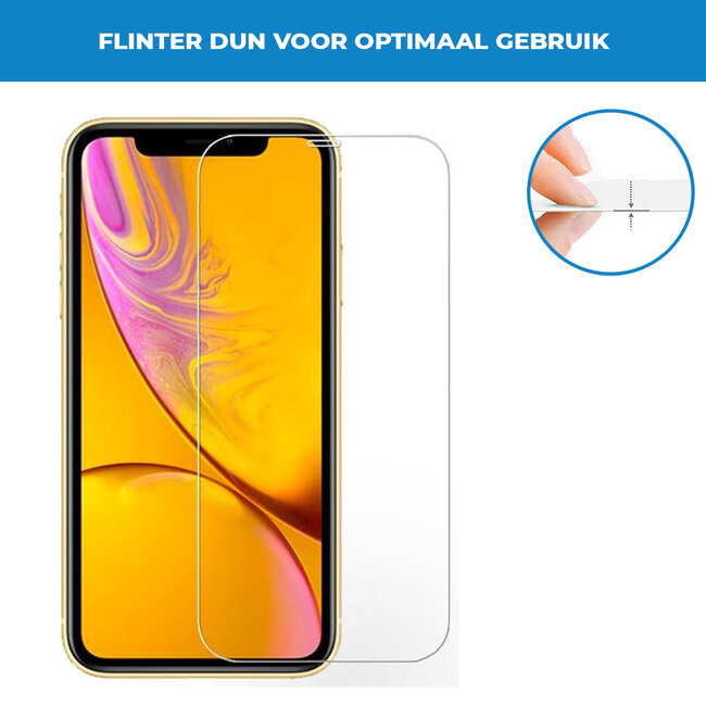 Case2go - Screenprotector geschikt voor Apple iPhone 12 Mini - Tempered Glass - Case Friendly - Transparant