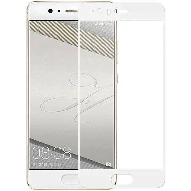 Case2go - Screenprotector geschikt voor Huawei P10 Plus - Full Cover Screenprotector - Zwart