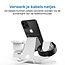 Case2go - Multifunctionele Telefoonhouder compatibel met iPhone, Applewatch en Airpods - 3 in 1 Telefoonstandaard - Telefoonhouder bureau - Zilver