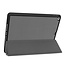 Tablet hoes geschikt voor Ipad 10.2 Inch 2019 / 2020 / 2021 - Tri-Fold Book Case met Apple Pencil houder + Screenprotector - Grijs