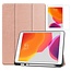 Case2go Tablet hoes geschikt voor Ipad 10.2 Inch 2019 / 2020 / 2021 - Tri-Fold Book Case met Apple Pencil houder + Screenprotector - RosÃ© Goud
