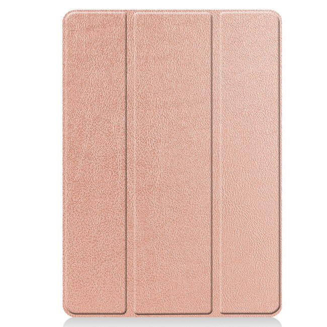 Tablet hoes geschikt voor Ipad 10.2 Inch 2019 / 2020 / 2021 - Tri-Fold Book Case met Apple Pencil houder + Screenprotector - RosÃ© Goud