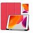 Tablet hoes geschikt voor Ipad 10.2 Inch 2019 / 2020 / 2021 - Tri-Fold Book Case met Apple Pencil houder + Screenprotector - Rood