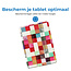 Tablet hoes geschikt voor Apple iPad 2021 / 2020 / 2019 tri-fold hoes - 10.2 inch - Case met Auto Wake/Sleep functie - Blocks