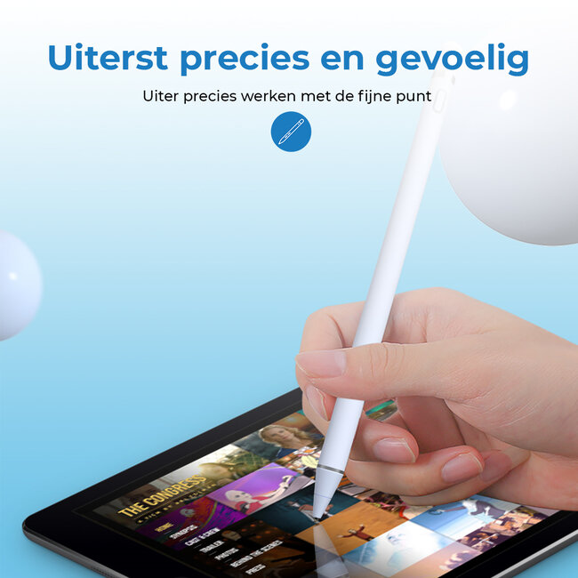 Stylus Pen - Touchscreen Pen geschikt voor Android en Apple - Universele Active Stylus Pen - Wit