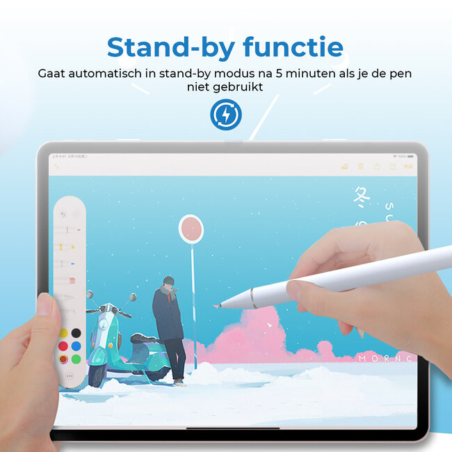 Stylus Pen - Touchscreen Pen geschikt voor Android en Apple - Universele Active Stylus Pen - Wit