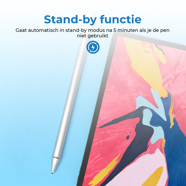 Stylus Pen - Touchscreen Pen geschikt voor Android en Apple - Universele Active Stylus Pen - Zilver
