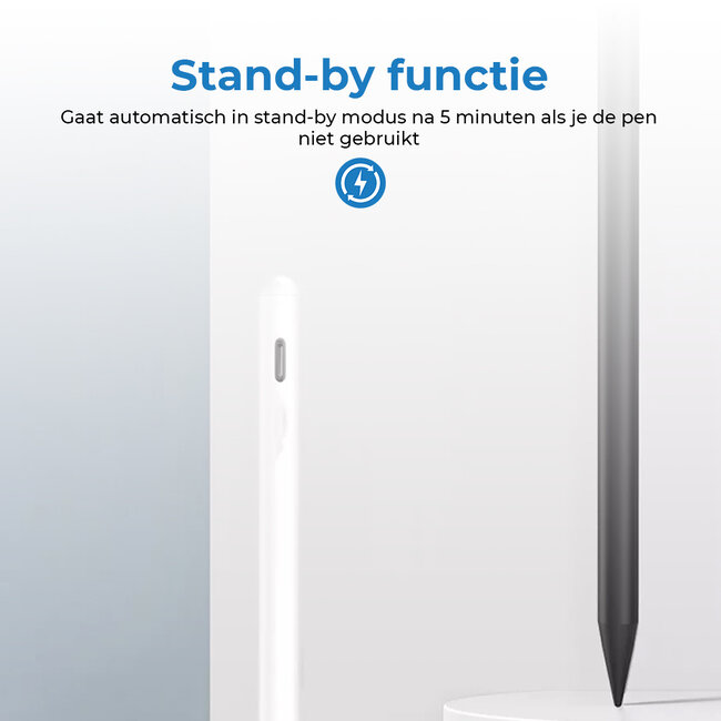 Touchscreen Pen - Stylus Pen met Palm rejection en Tilt functie - Magnetische stylus geschikt voor iPad (vanaf 2018) - Zwart