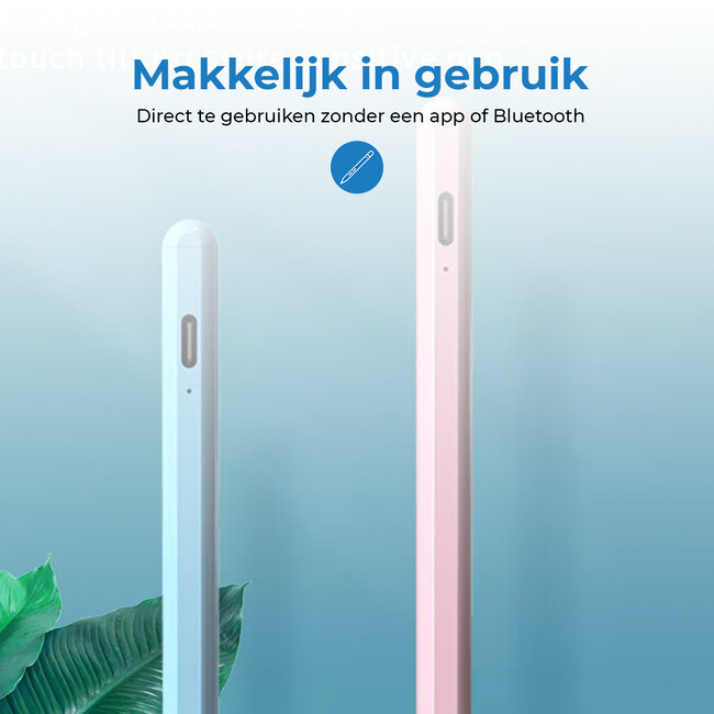 Touchscreen Pen - Stylus Pen met Palm rejection en Tilt functie - Magnetische stylus geschikt voor iPad (vanaf 2018) - Roze