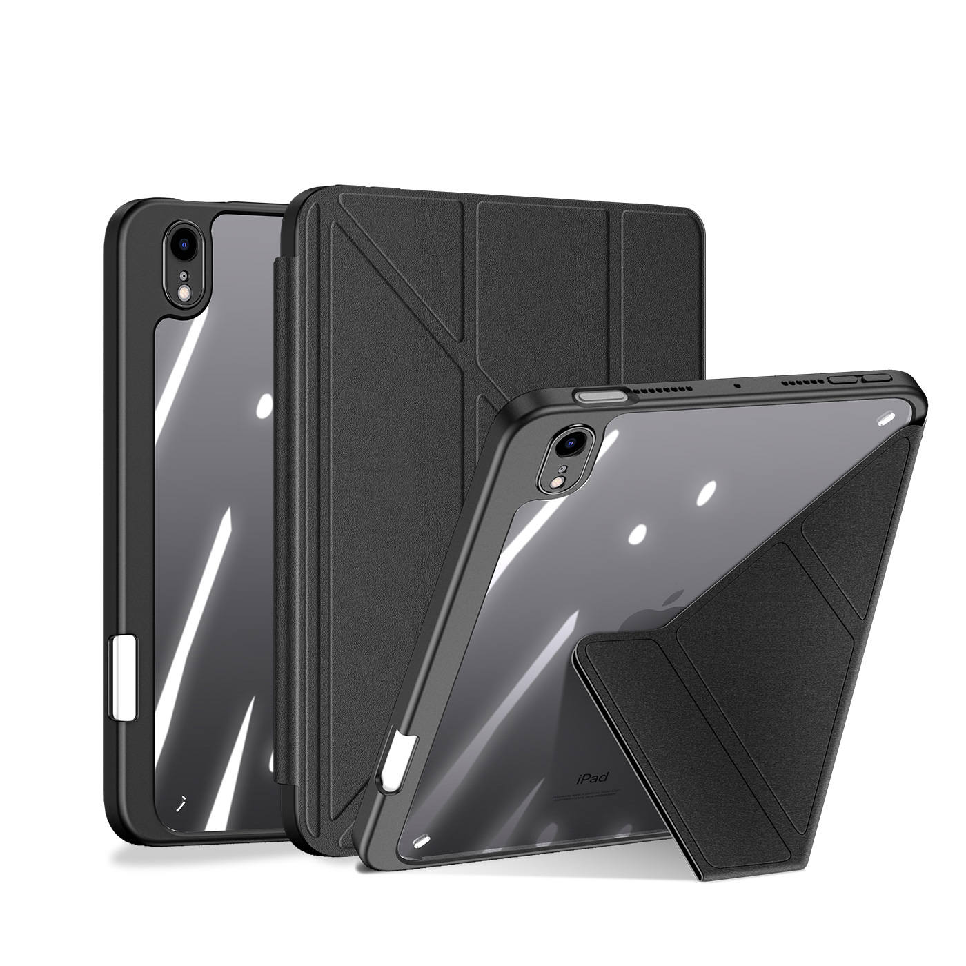 Dux Ducis - Hoes geschikt voor iPad Mini 6 - Magneet sluiting - Auto Sleep/Wake functie - Met Pencil houder - Zwart afbeelding
