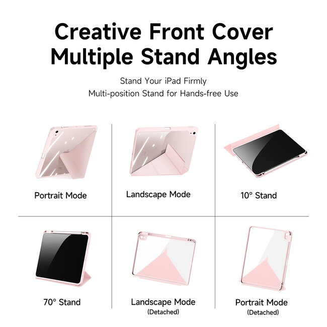 Dux Ducis - Hoes geschikt voor iPad Air 4/5 10.9 - Magneet sluiting - Auto Sleep/Wake functie - Met Pencil houder - Roze