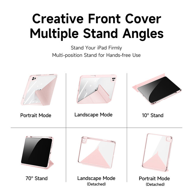 Dux Ducis - Hoes geschikt voor iPad Pro 11 (2018/2020/2021) - Magneet sluiting - Auto Sleep/Wake functie - Met Pencil houder - Roze