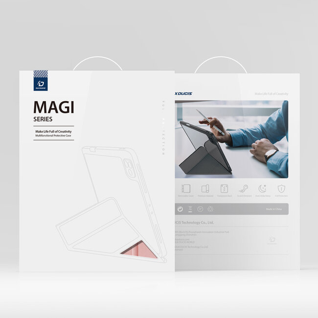 Dux Ducis - Hoes geschikt voor iPad Pro 11 (2018/2020/2021) - Magneet sluiting - Auto Sleep/Wake functie - Met Pencil houder - Roze