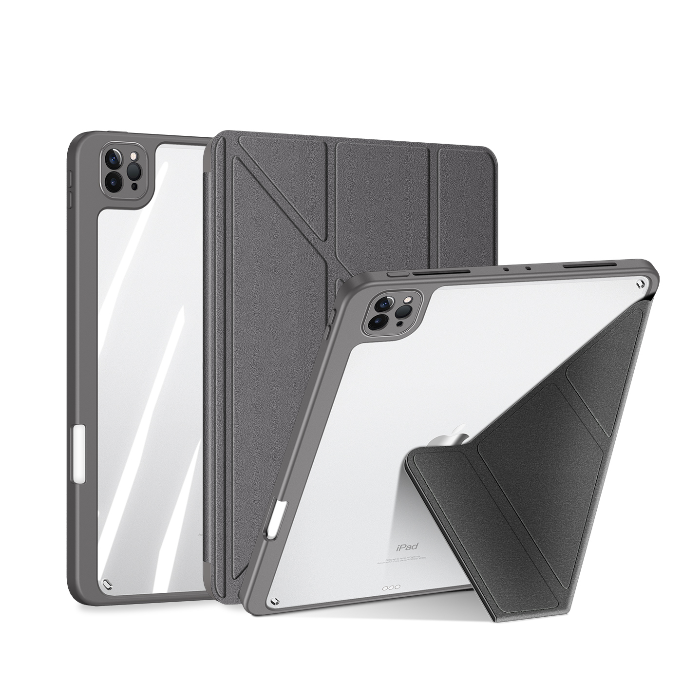 Dux Ducis - Hoes geschikt voor iPad Pro 11 (2018/2020/2021) - Magneet sluiting - Auto Sleep/Wake functie - Met Pencil houder - Grijs afbeelding