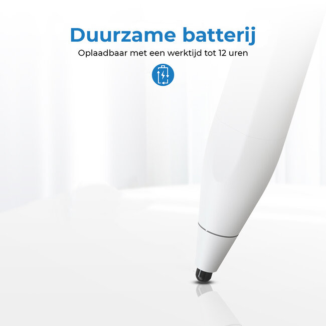 Active Stylus Pen - Universele Touchscreen Pen - Stylus Pen geschikt voor Android / IOS - Met 2 extra punten - Wit