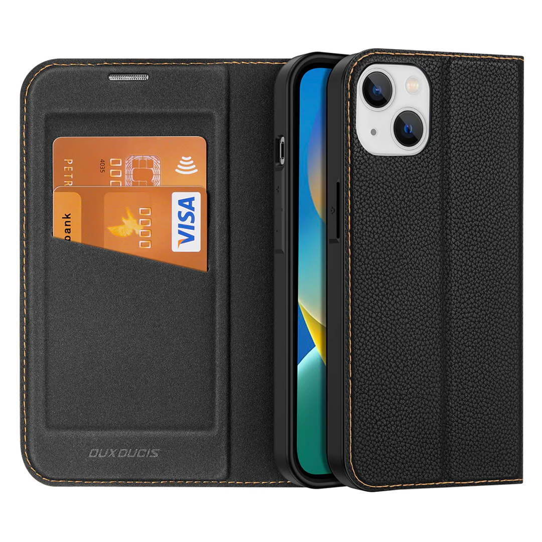 Dux Ducis - Hoes geschikt voor Apple iPhone 14 Plus - Magnetische sluiting - Book Case - Zwart afbeelding