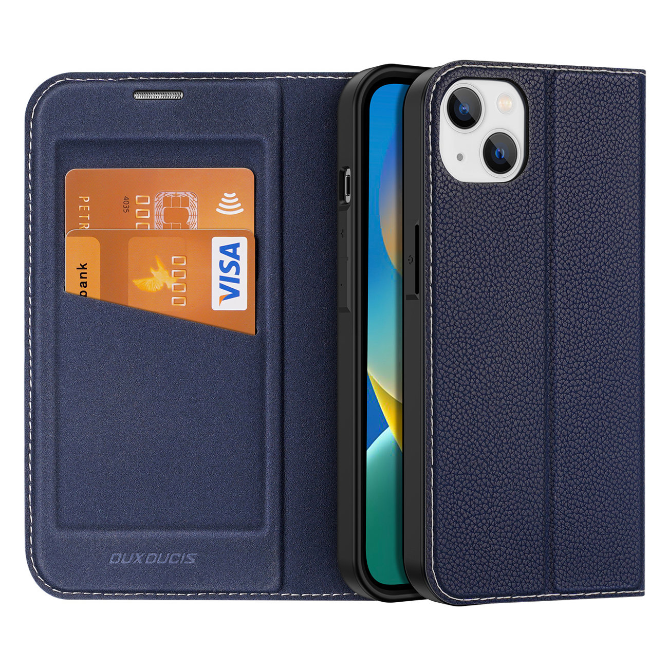 Dux Ducis - Hoes geschikt voor Apple iPhone 14 Plus - Magnetische sluiting - Book Case - Blauw afbeelding