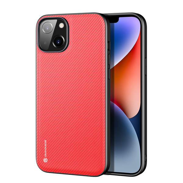 Dux Ducis - Telefoonhoesje geschikt voor Apple iPhone 14 - Fino Series - Back Cover -  Rood afbeelding