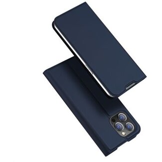 Dux Ducis Telefoon Hoesje geschikt voor Apple iPhone 14 Pro - Dux Ducis Skin Pro Book Case - Blauw