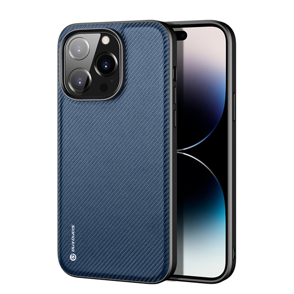 Dux Ducis - Telefoonhoesje geschikt voor Apple iPhone 14 Pro - Fino Series - Back Cover - Blauw afbeelding
