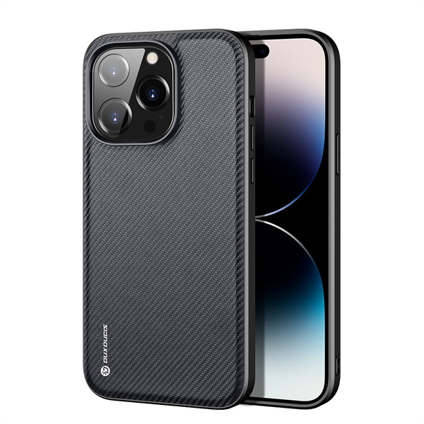 Dux Ducis - Telefoonhoesje geschikt voor Apple iPhone 14 Pro - Fino Series - Back Cover - Zwart afbeelding