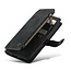 CaseMe - Telefoonhoesje geschikt voor iPhone 13 - Wallet Book Case met ritssluiting - Magneetsluiting - Zwart