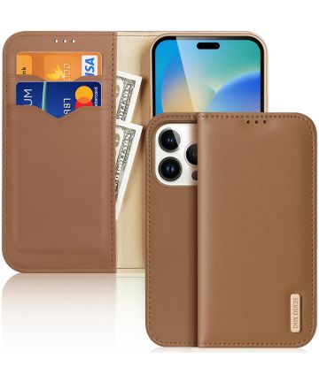 Dux Ducis - Telefoonhoesje geschikt voor Apple iPhone 14 Pro Max - Dux Ducis Hivo Series Case - Bruin afbeelding