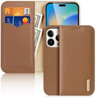 Dux Ducis Dux Ducis - Telefoonhoesje geschikt voor Apple iPhone 14 Pro - Dux Ducis Hivo Series Case - Bruin