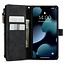 CaseMe - Telefoonhoesje geschikt voor iPhone 13 Pro - Wallet Book Case met ritssluiting - Magneetsluiting - Zwart