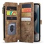 CaseMe - Telefoonhoesje geschikt voor iPhone 13 Pro - Wallet Book Case met ritssluiting - Magneetsluiting - Bruin