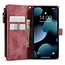 CaseMe - Telefoonhoesje geschikt voor Apple iPhone 13 - Wallet Book Case met ritssluiting - Magneetsluiting - Roze