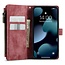 CaseMe - Telefoonhoesje geschikt voor Apple iPhone 13 - Wallet Book Case met ritssluiting - Magneetsluiting - Roze