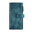 CaseMe - Telefoonhoesje geschikt voor iPhone 14 Plus - Wallet Book Case met ritssluiting - Magneetsluiting - Blauw