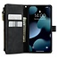 CaseMe - Telefoonhoesje geschikt voor Apple iPhone 13 - Wallet Book Case met ritssluiting - Magneetsluiting - Zwart