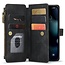 CaseMe - Telefoonhoesje geschikt voor Apple iPhone 13 - Wallet Book Case met ritssluiting - Magneetsluiting - Zwart