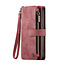 CaseMe - Telefoonhoesje geschikt voor iPhone 14 Pro - Wallet Book Case met ritssluiting - Magneetsluiting - Rood