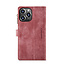 CaseMe - Telefoonhoesje geschikt voor iPhone 14 Pro - Wallet Book Case met ritssluiting - Magneetsluiting - Rood