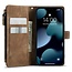 CaseMe - Telefoonhoesje geschikt voor Apple iPhone 13 Mini - Wallet Book Case met ritssluiting - Magneetsluiting - Bruin