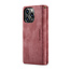 CaseMe - Telefoonhoesje geschikt voor iPhone 14 Pro Max - Wallet Book Case met ritssluiting - Magneetsluiting - Rood