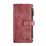 CaseMe - Telefoonhoesje geschikt voor iPhone 14 Pro Max - Wallet Book Case met ritssluiting - Magneetsluiting - Rood