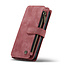 CaseMe - Telefoonhoesje geschikt voor iPhone 14 Pro Max - Wallet Book Case met ritssluiting - Magneetsluiting - Rood