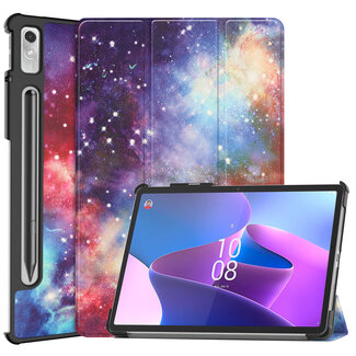 Case2go Tablet hoes geschikt voor Lenovo Tab P11 Pro 2nd Gen - Tri-fold hoes met auto/wake functie - 11.2 inch - Galaxy